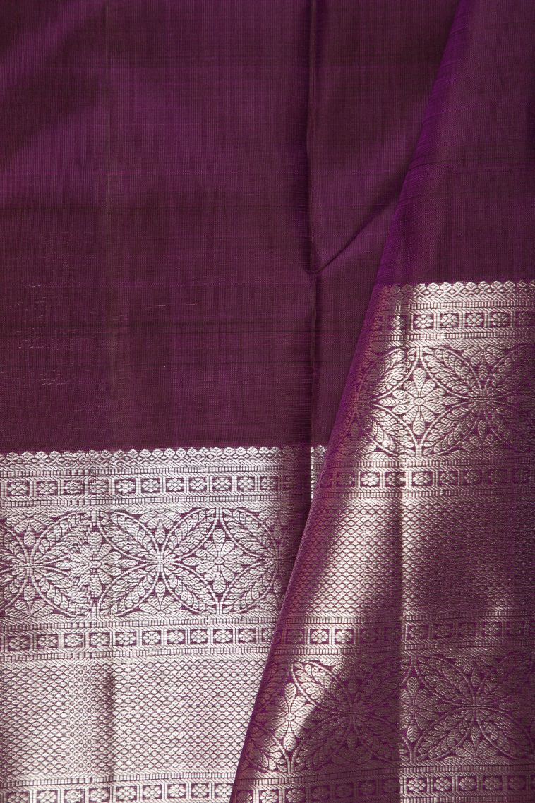 Pink Kanchipuram Silk Sarees with Silver Zari Buttis (small Dots Or Motifs) view 3