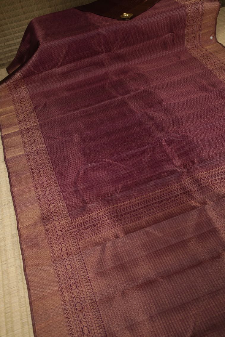 Red Kanchipuram Silk Sarees with Gold Zari Floral Patterns view 2