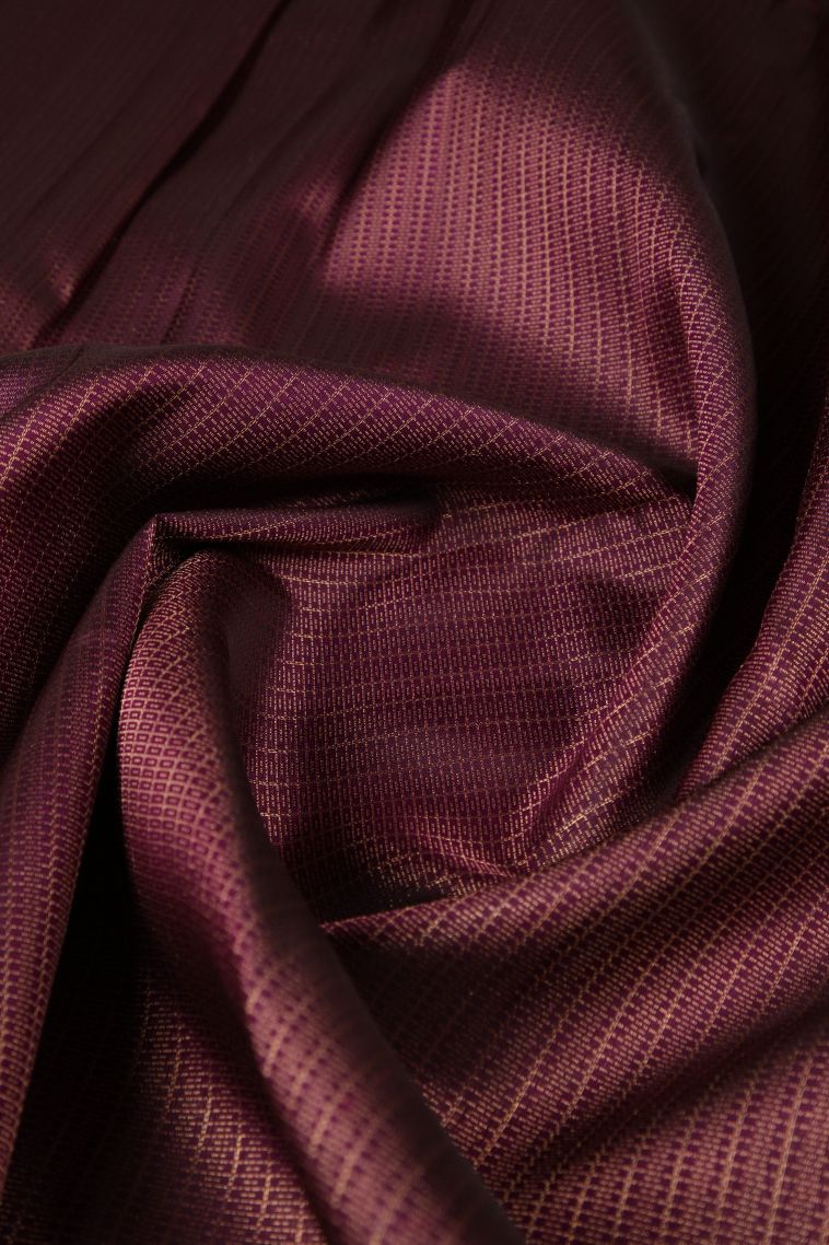 Red Kanchipuram Silk Sarees with Gold Zari Floral Patterns view 4