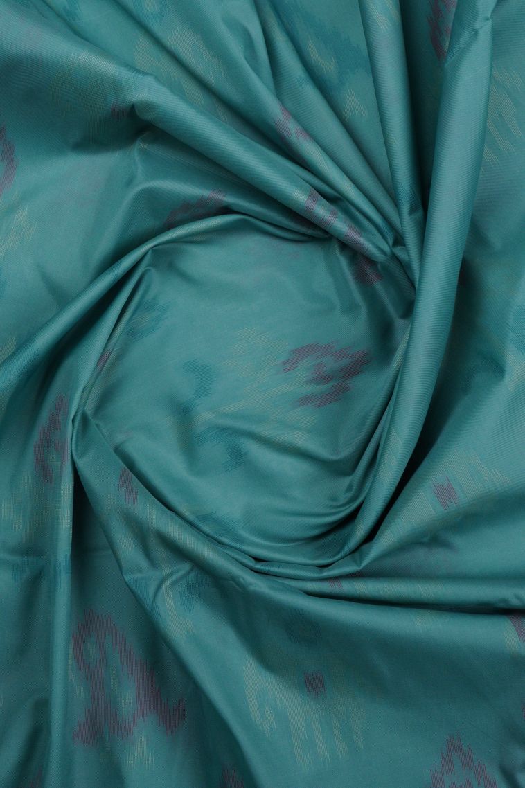 Blue Soft Silk Saree with Without Zari Zari Geometric Shapes view 4