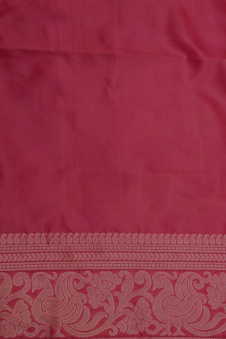 Pink Soft Silk Saree with Gold Zari Buttis (small Dots Or Motifs) view 3