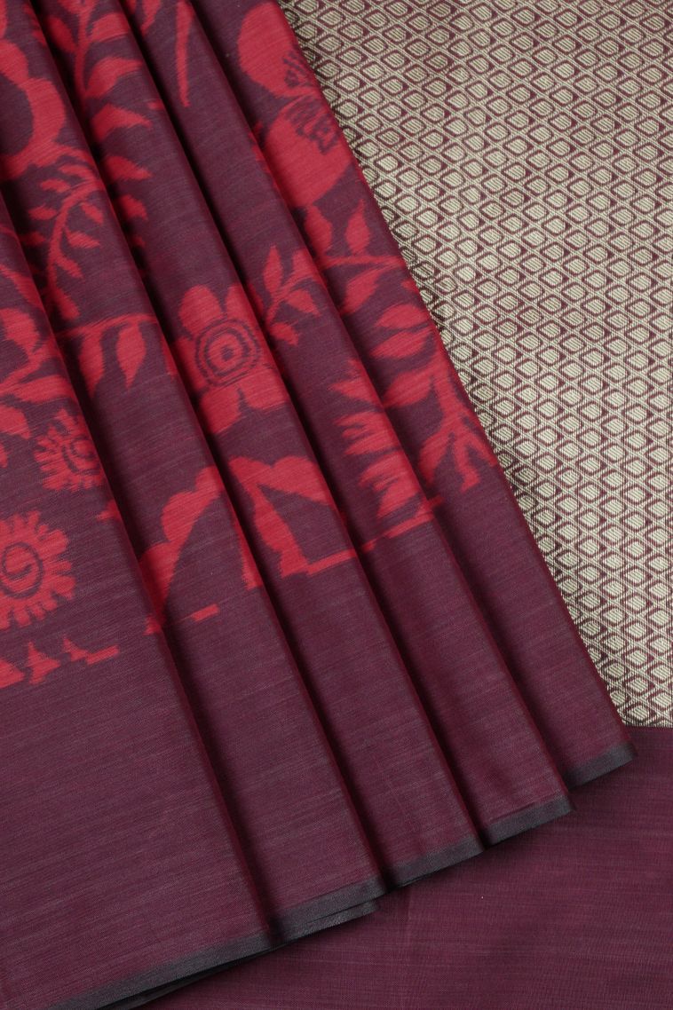 Bosenberry Purple Soft Silk Sarees with Without Zari Zari Geometric Shapes view 1