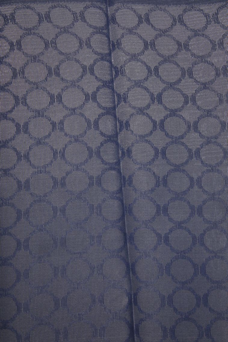 Sky Blue Visiri Madippu Silk Sarees with Silver Zari Geometric Shapes view 3