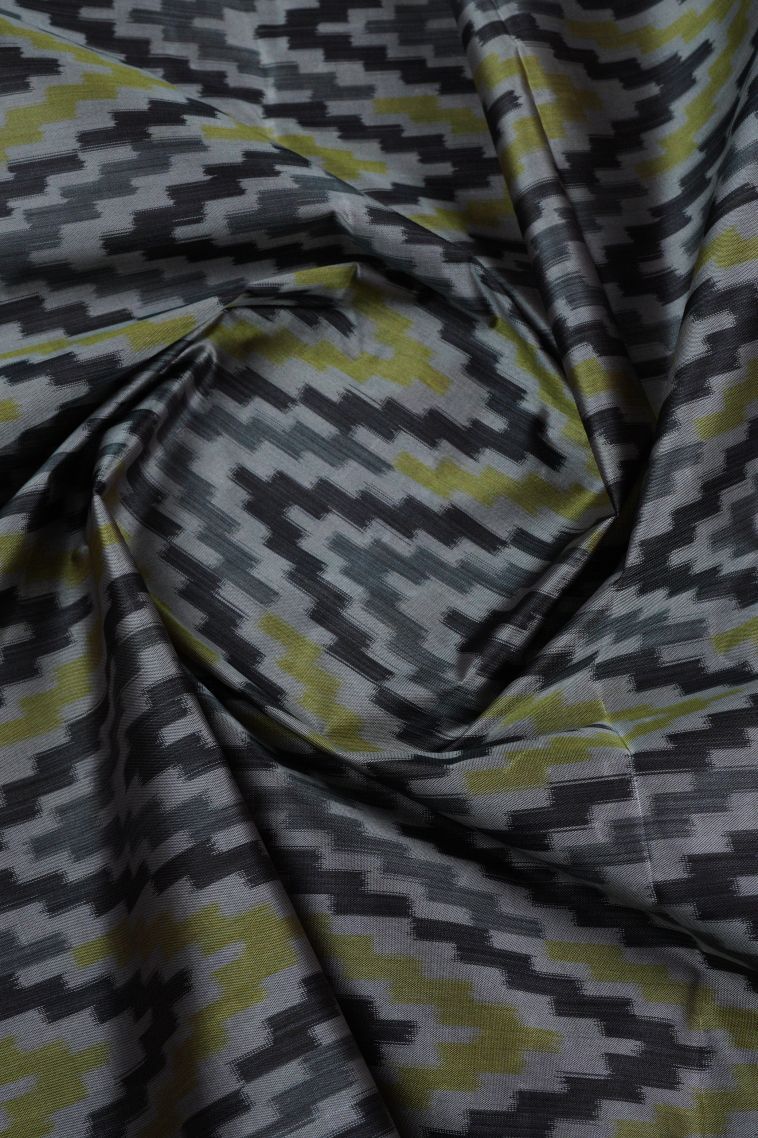 Charcoal Black Soft Silk Sarees with Without Zari Zari Geometric Shapes view 4