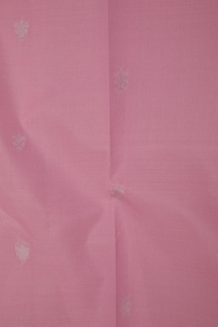 Arctic Blue Visiri Madippu Silk Sarees with Silver Zari Floral Patterns view 3