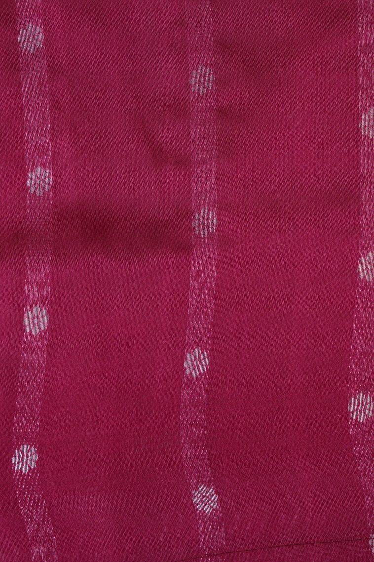 Lemonade Pink Apoorva Silk Sarees with Silver Zari Buttis (small Dots Or Motifs) view 3