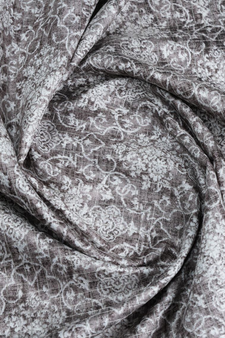 Chiffon White Chanderi Cotton Sarees with Without Zari Zari Floral Patterns view 4