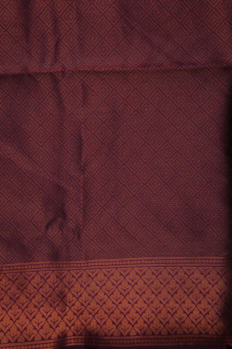 Aegean Blue Apoorva Silk Sarees with Copper Zari Geometric Shapes view 3