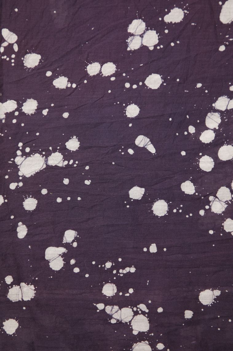 Indigo Blue Cotton Sarees with Without Zari Zari Geometric Shapes view 3