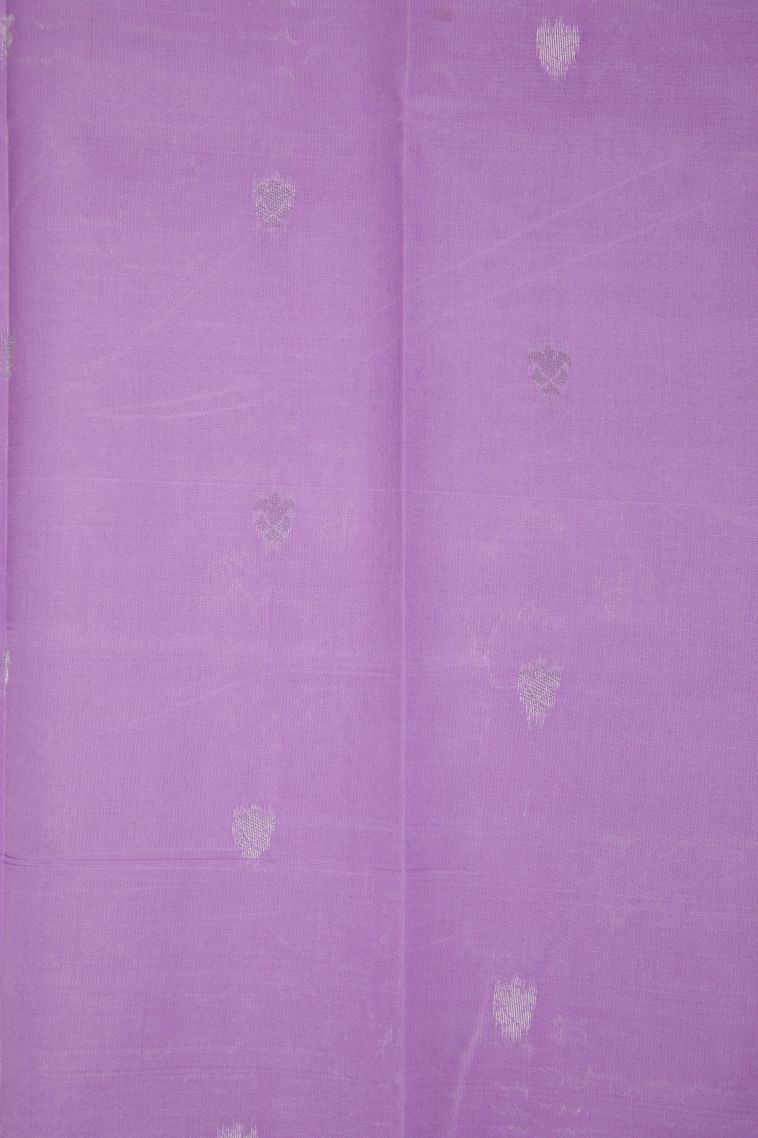 Cream White Visiri Madippu Silk Sarees with Silver Zari Floral Patterns view 3