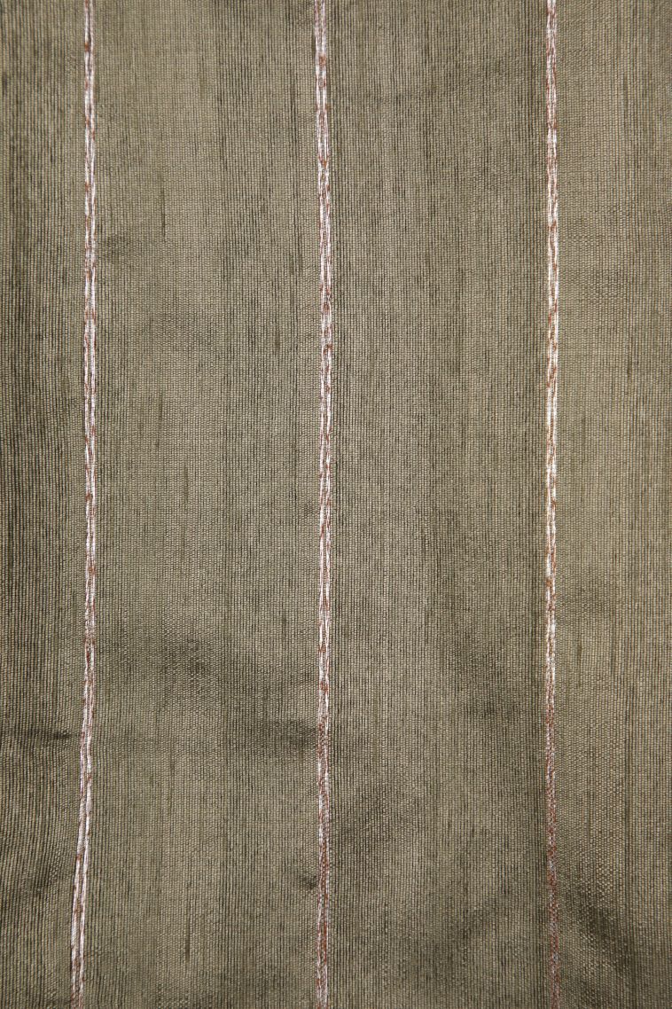 Bottle Green Tussar Saree with Gold Zari Buttis (small Dots Or Motifs) view 3