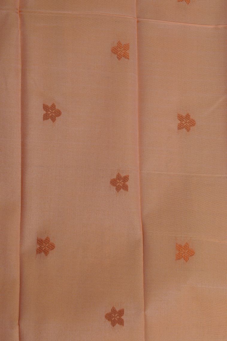 Basil Green Visiri Madippu Silk Sarees with Gold And Silver Zari Buttis (small Dots Or Motifs) view 3