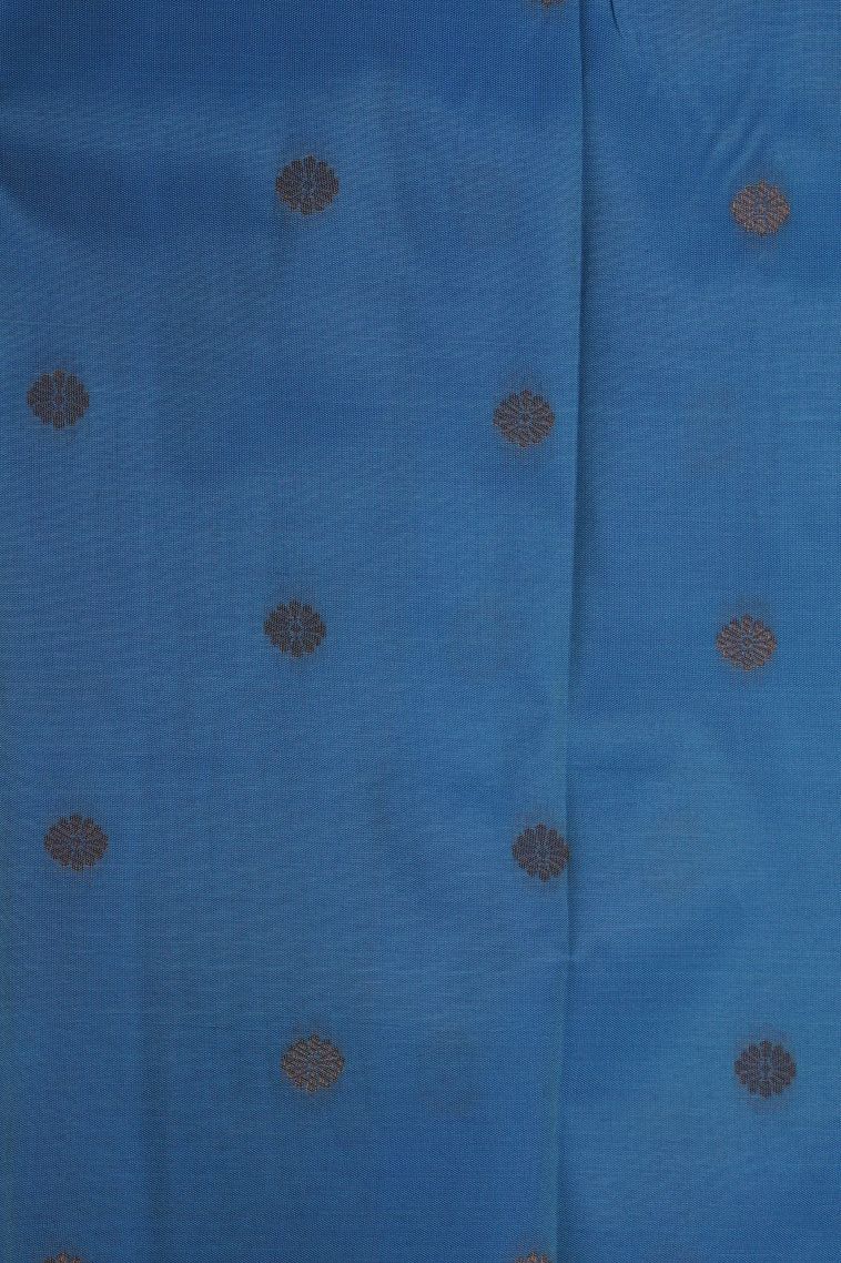 Bubble Purple Visiri Madippu Silk Sarees with Gold Zari Buttis (small Dots Or Motifs) view 3