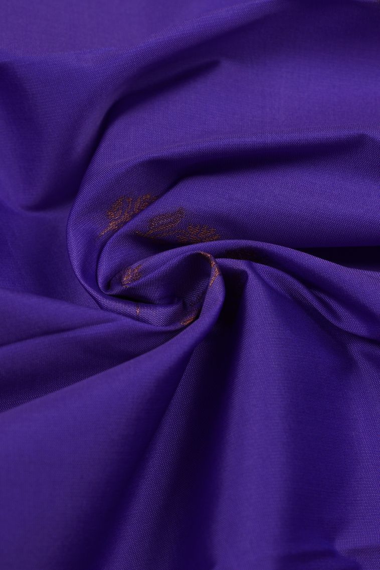 Bubble Purple Visiri Madippu Silk Sarees with Gold Zari Buttis (small Dots Or Motifs) view 4