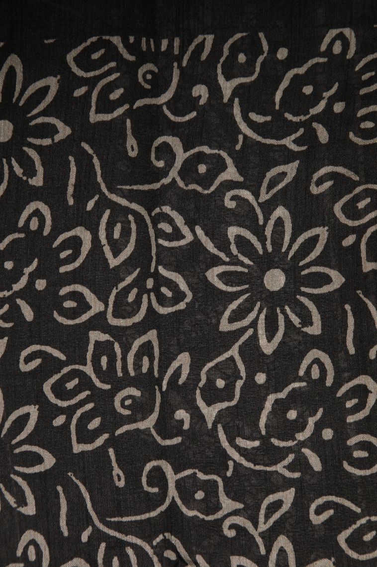 Slate Blue Tussar Saree with Without Zari Zari Floral Patterns view 3