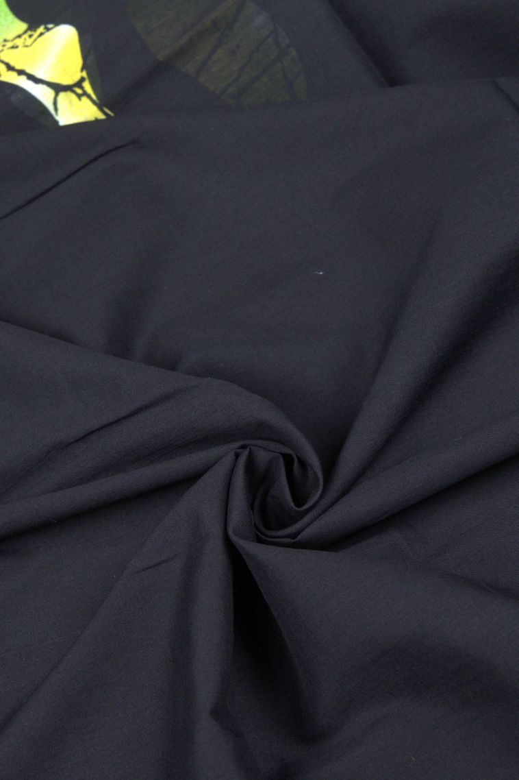 Rock Black Cotton Sarees with Without Zari Zari Floral Patterns view 4