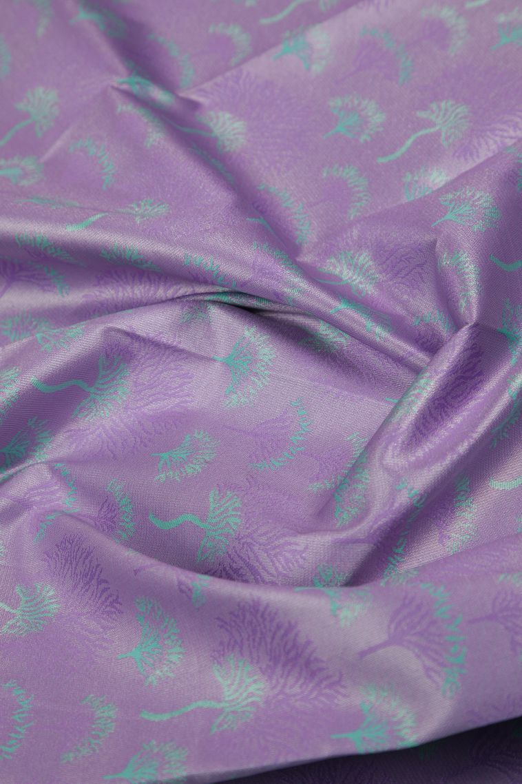 Indigo Blue Visiri Madippu Silk Sarees with Silver Zari Floral Patterns view 4