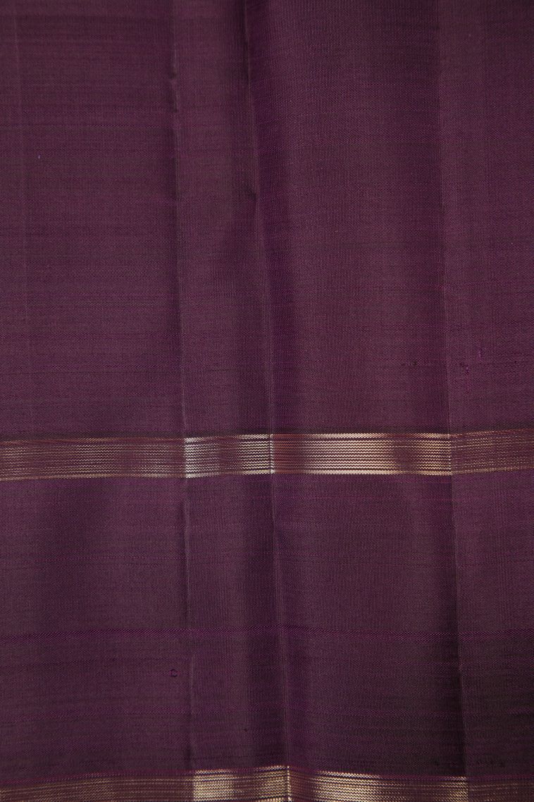 Rich Gold Kanchipuram Silk Sarees with Gold Zari Stripes view 3