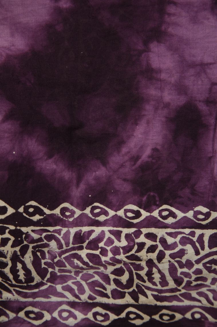 Mauve Purple Cotton Sarees with Without Zari Zari Buttis (small Dots Or Motifs) view 3