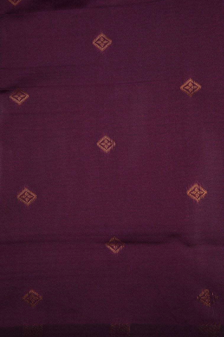 Cream White Apoorva Silk Sarees with Copper Zari Floral Patterns view 3