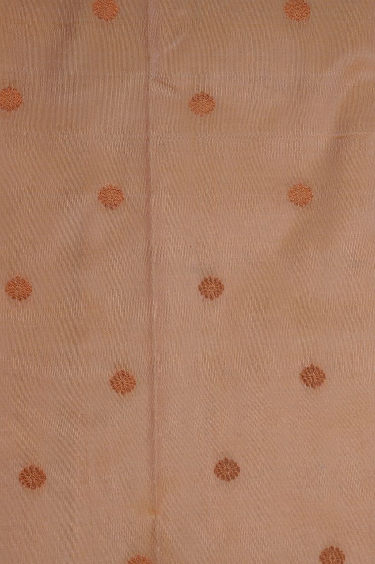 Juniper Green Visiri Madippu Silk Sarees with Gold Zari Buttis (small Dots Or Motifs) view 3