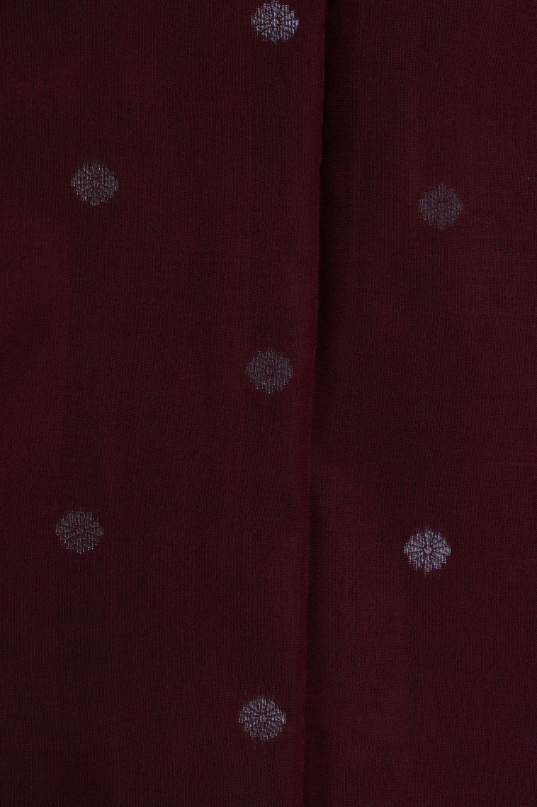 Bottle Green Visiri Madippu Silk Sarees with Silver Zari Buttis (small Dots Or Motifs) view 3