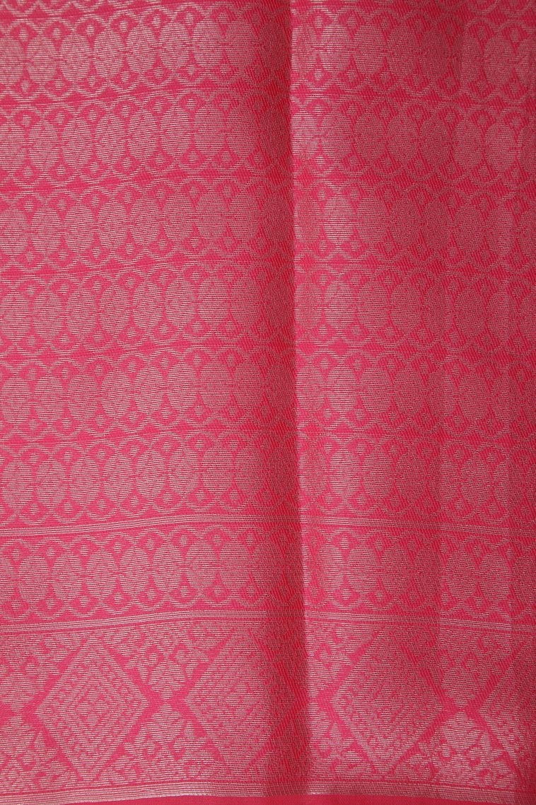 Cream White Apoorva Silk Sarees with Copper Zari Buttis (small Dots Or Motifs) view 3