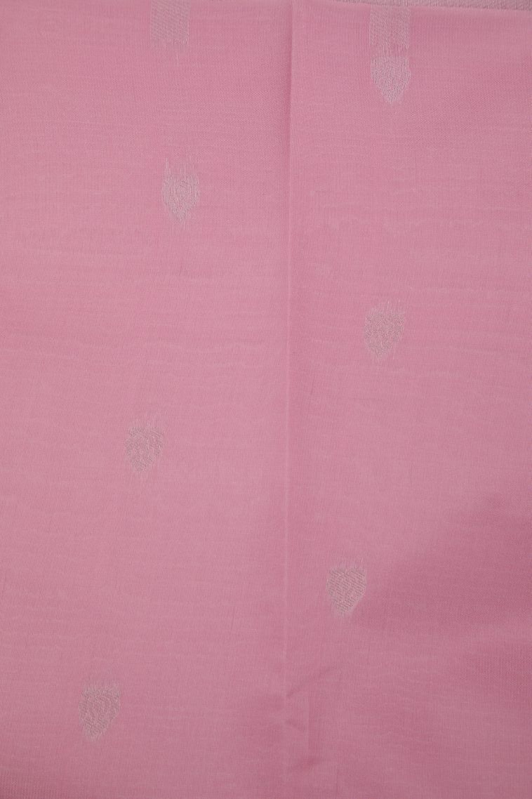 Sky Blue Visiri Madippu Silk Sarees with Silver Zari Floral Patterns view 3