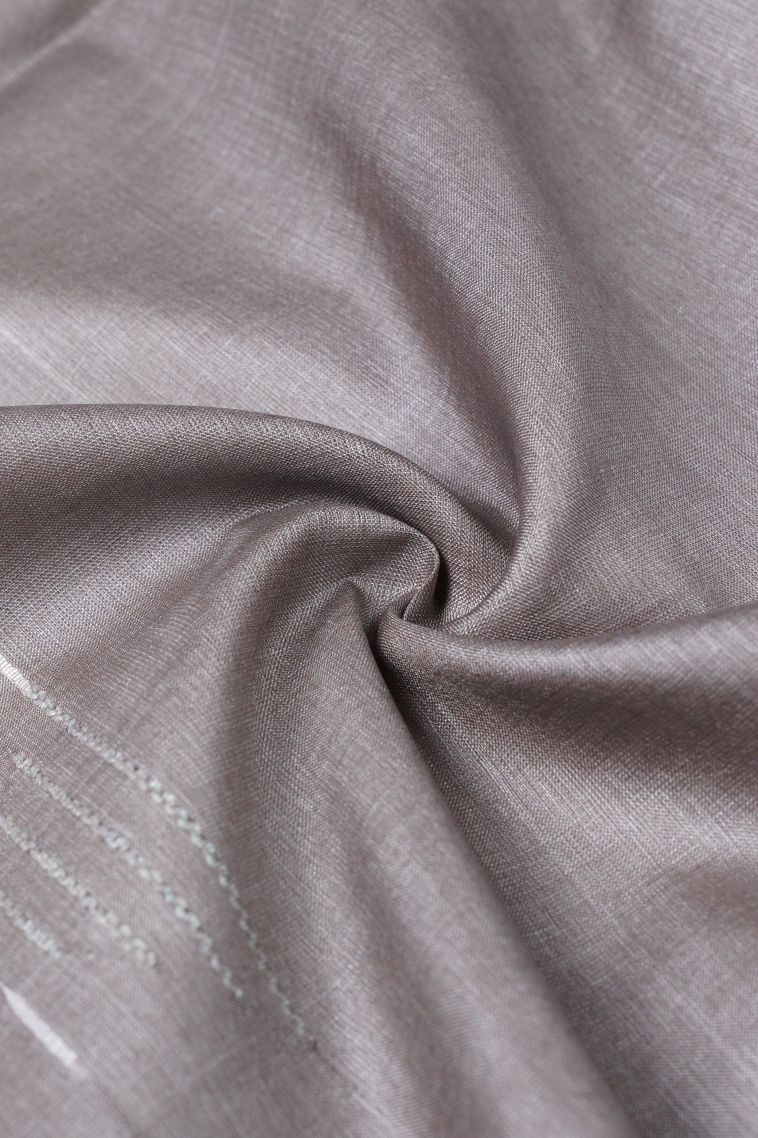 Slate Blue Tussar Saree with Without Zari Zari Buttis (small Dots Or Motifs) view 4