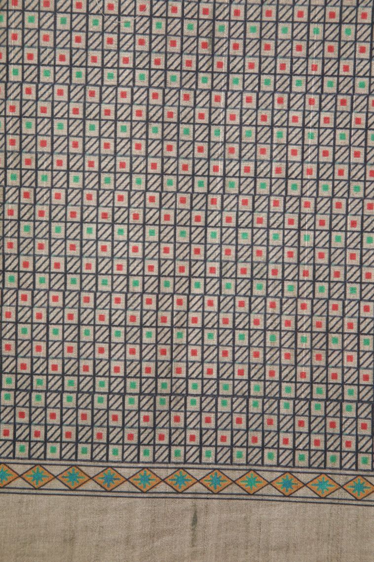 Peanut Brown Tussar Saree with Without Zari Zari Plain view 3