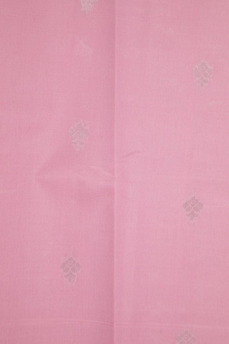 Sky Blue Visiri Madippu Silk Sarees with Silver Zari Floral Patterns view 3