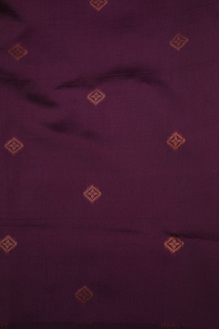 Heather Purple Apoorva Silk Sarees with Copper Zari Floral Patterns view 3