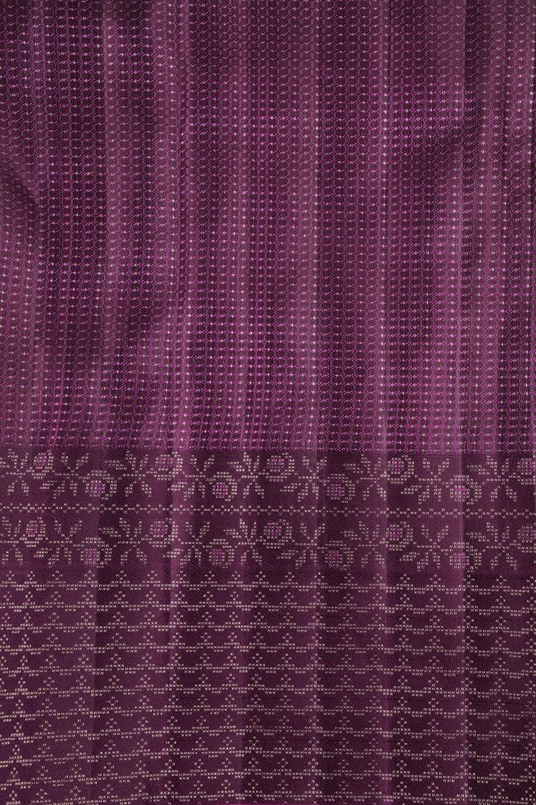 Lemonade Pink Kanchipuram Silk Sarees with Gold Zari Buttis (small Dots Or Motifs) view 3