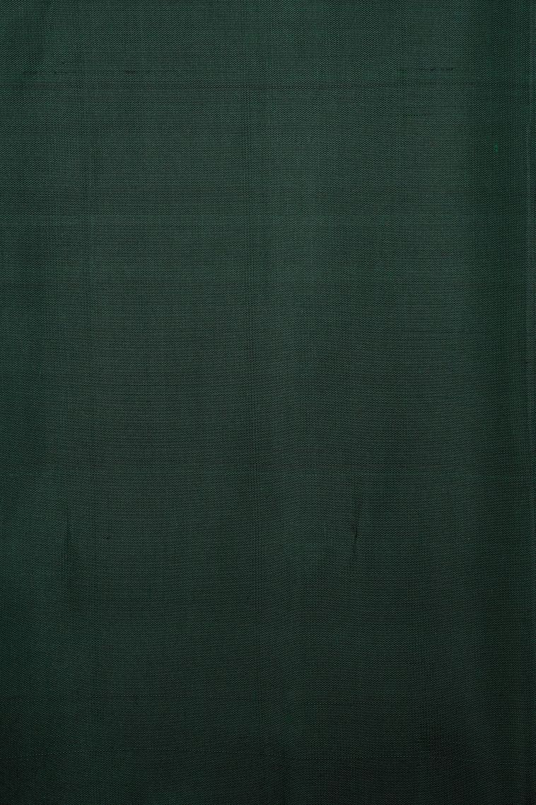 Basil Green Kanchipuram Silk Sarees with Gold Zari Stripes view 3