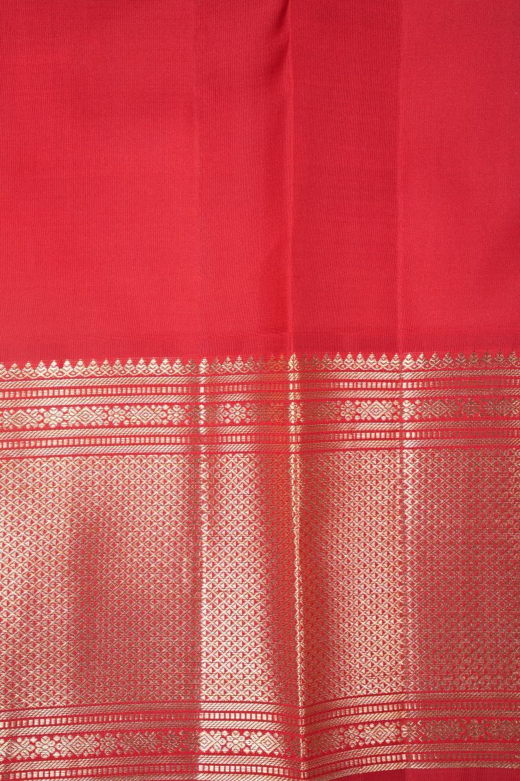 Periwinkle Purple Kanchipuram Silk Sarees with Silver Zari Buttis (small Dots Or Motifs) view 3