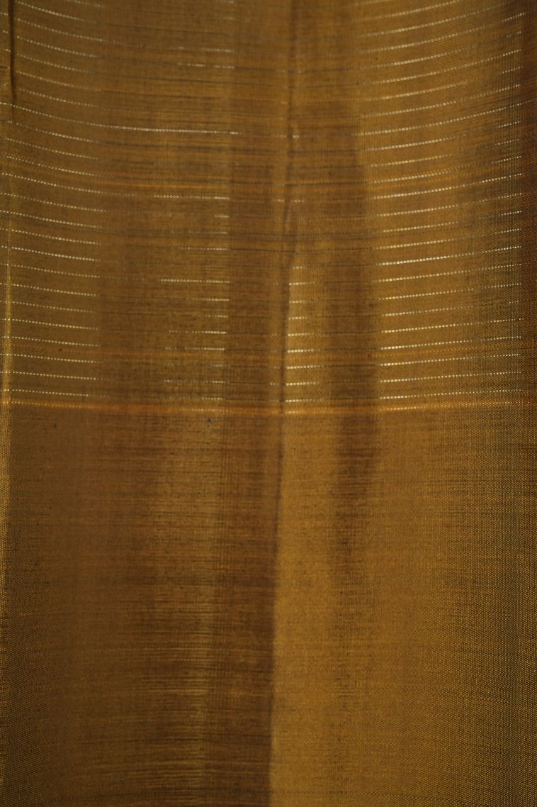 Rock Black Kanchipuram Silk Sarees with Gold Zari Checks view 3