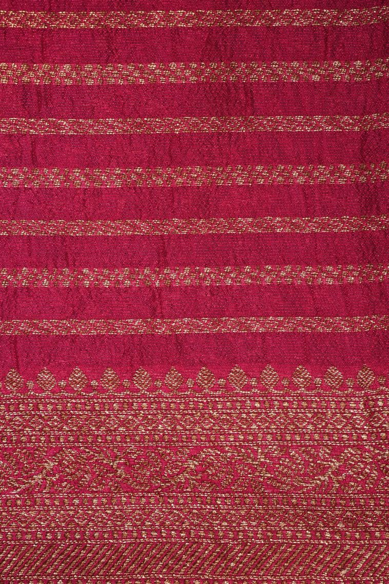 Berry Blue Banaras Sarees with Gold Zari Buttis (small Dots Or Motifs) view 3