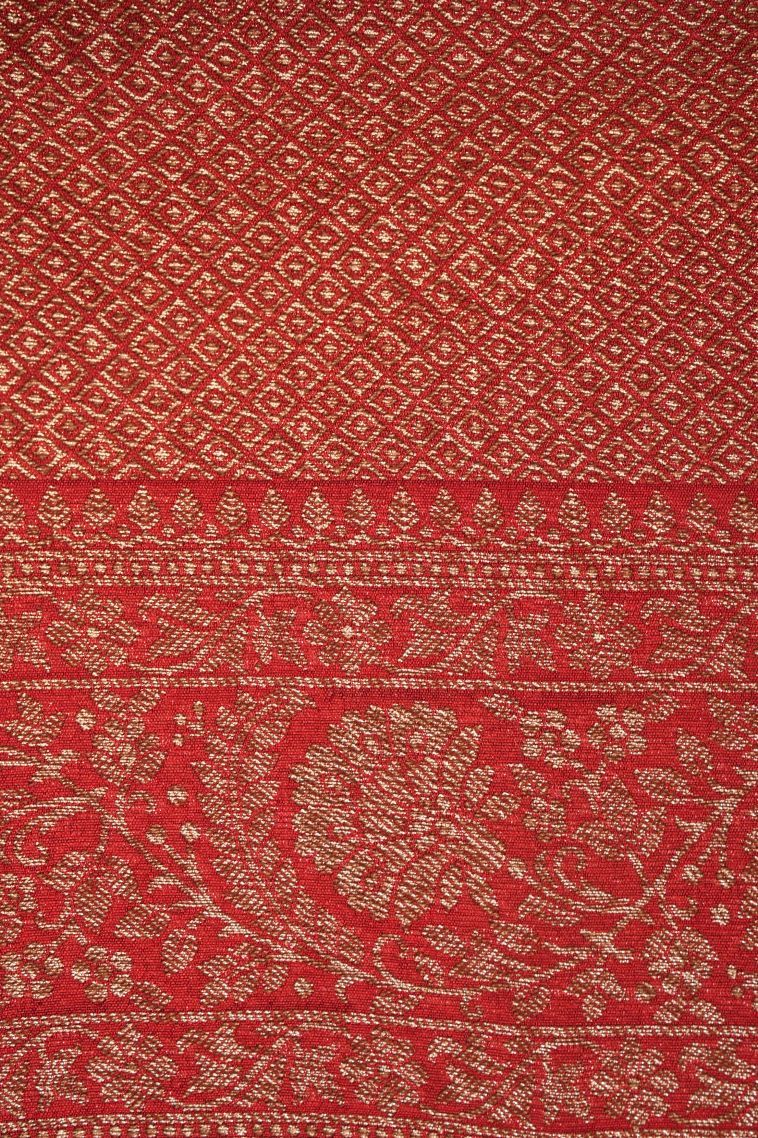 Peacock Blue Banaras Sarees with Gold Zari Buttis (small Dots Or Motifs) view 3