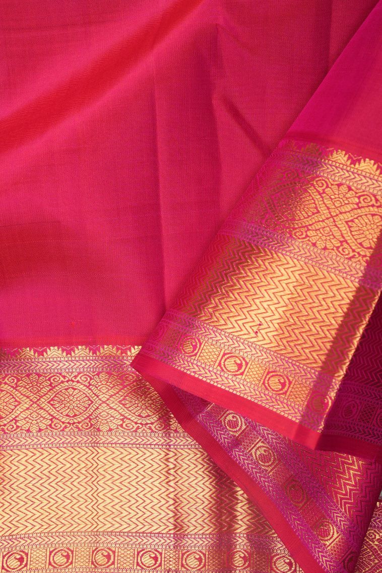 Sky Blue Kanchipuram Silk Sarees with Gold Zari Buttis (small Dots Or Motifs) view 3