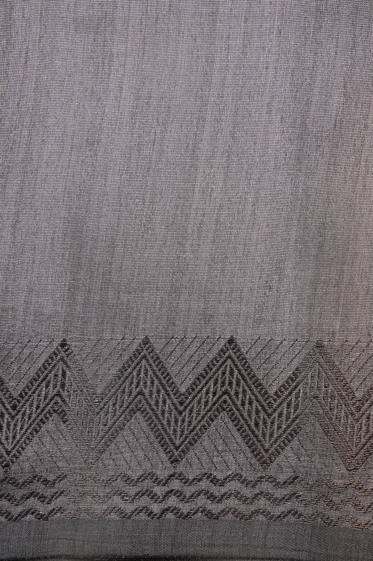 Heather Purple Tussar Saree with Without Zari Zari Stripes view 3