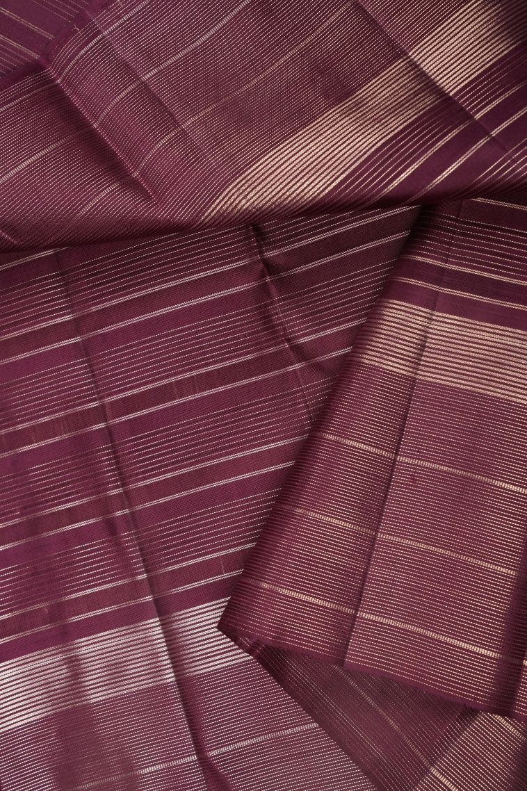 Bindi Red Kanchipuram Silk Sarees with Gold Zari Checks view 3