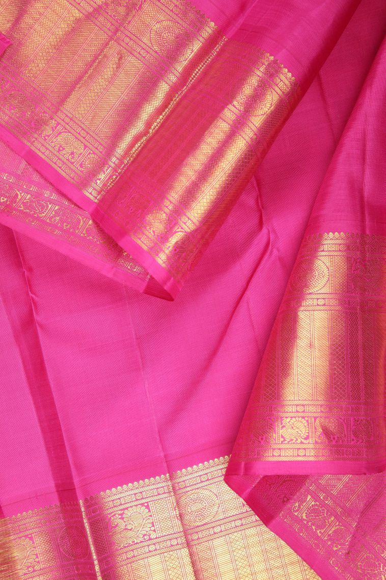 Admiral Blue Kanchipuram Silk Sarees with Gold Zari Buttis (small Dots Or Motifs) view 3