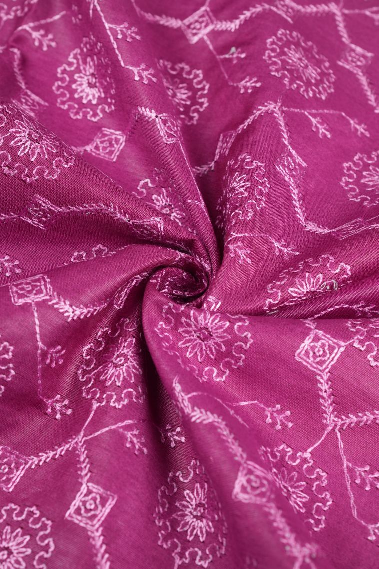 Magenta Purple Tussar Saree with Without Zari Zari Floral Patterns view 4