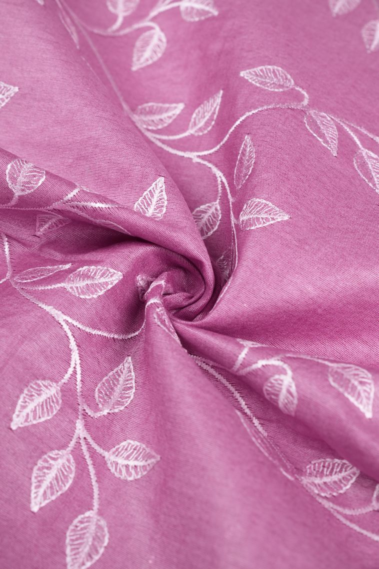 Blush Pink Tussar Saree with Without Zari Zari Floral Patterns view 4