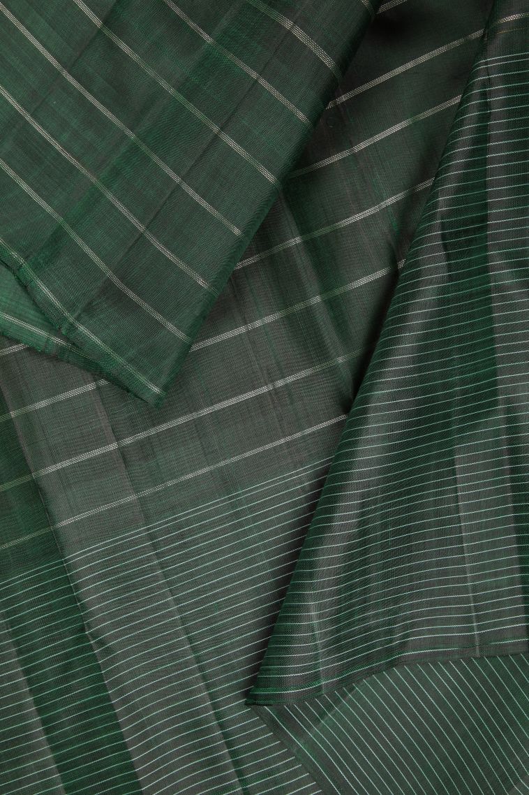 Lemon Yellow Kanchipuram Silk Sarees with Without Zari Zari Checks view 3