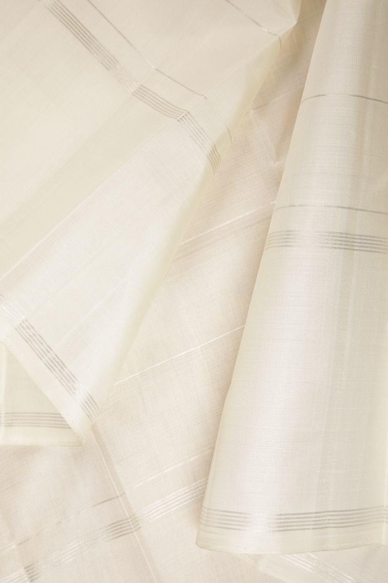 Arctic Blue Kanchipuram Silk Sarees with Without Zari Zari Checks view 3