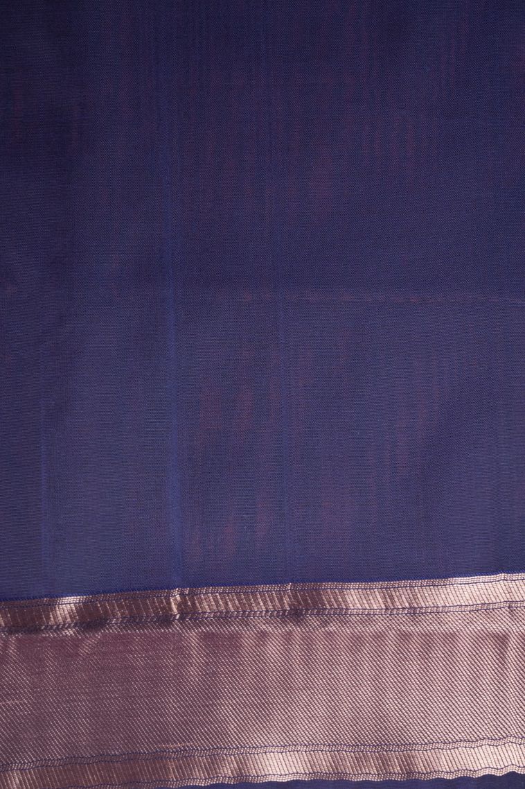 Punch Pink Tussar Saree with Copper Zari Buttis (small Dots Or Motifs) view 3