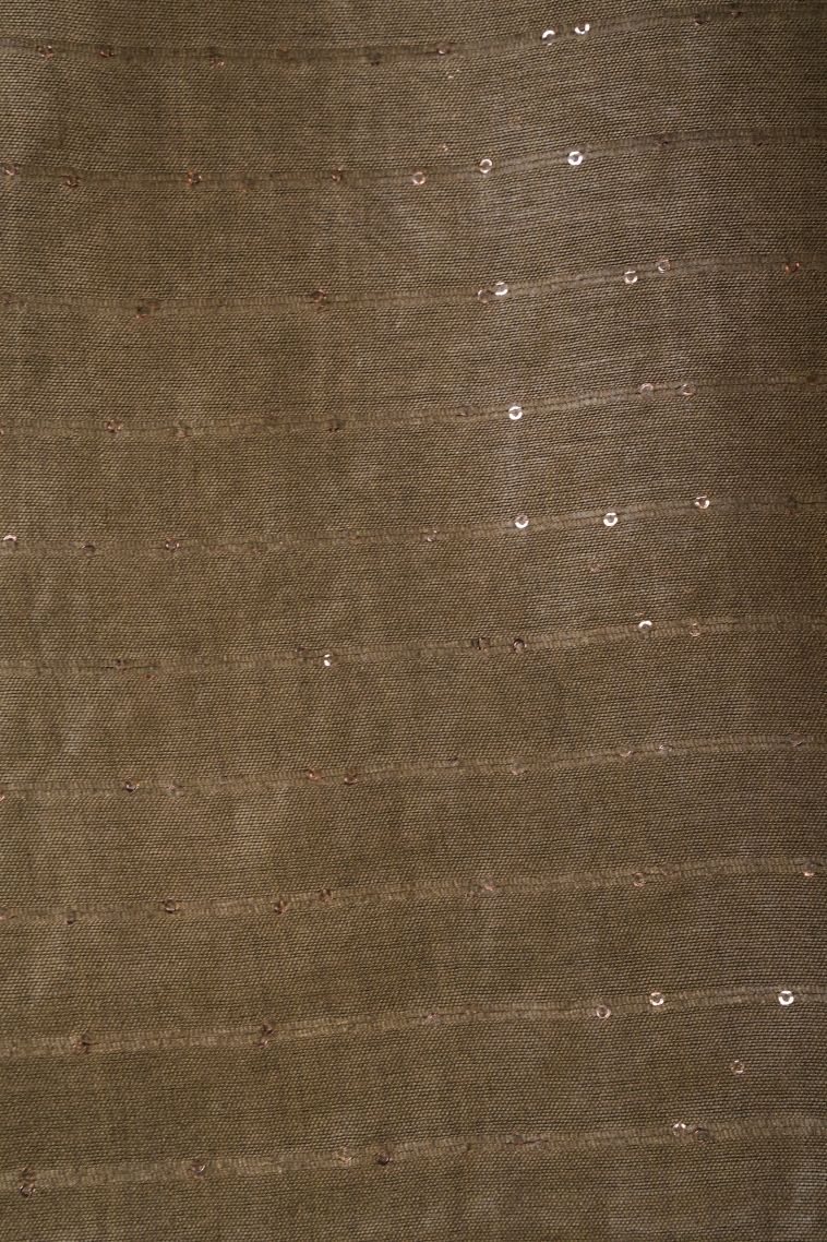 Sage Green Tussar Saree with Without Zari Zari Floral Patterns view 3