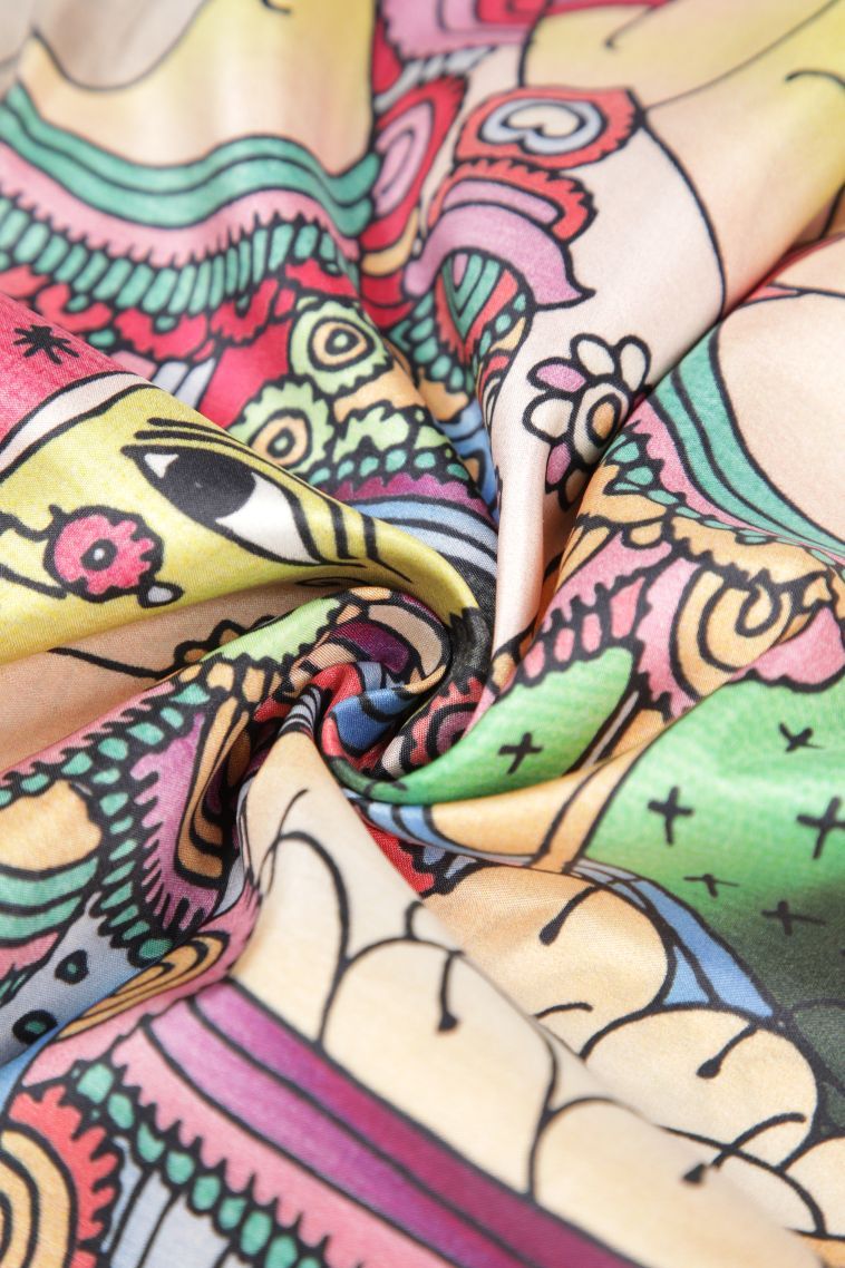 Alabaster White Kanchipuram Silk Sarees with Without Zari Zari Floral Patterns view 4