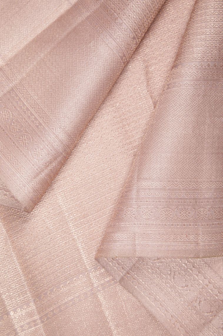 Sky Blue Kanchipuram Silk Sarees with Gold Zari Buttis (small Dots Or Motifs) view 3